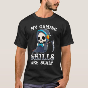 Camiseta Minhas Habilidades de Jogo São Assustadoras no Hal