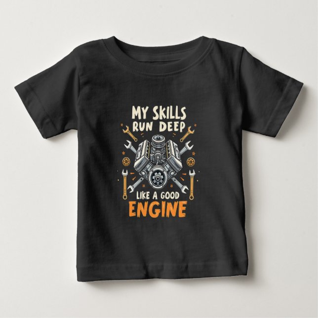Camiseta Minhas habilidades funcionam profundamente como um (Frente)