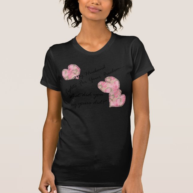 Camiseta Minhas lutas do marido para sua liberdade (Frente)