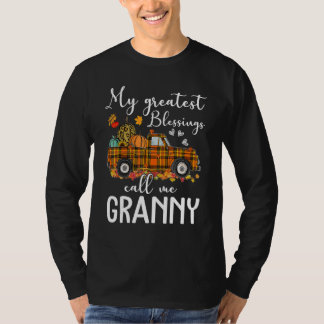 Camiseta Minhas Maiores Bênçãos Me Chamam de Vovó Outono