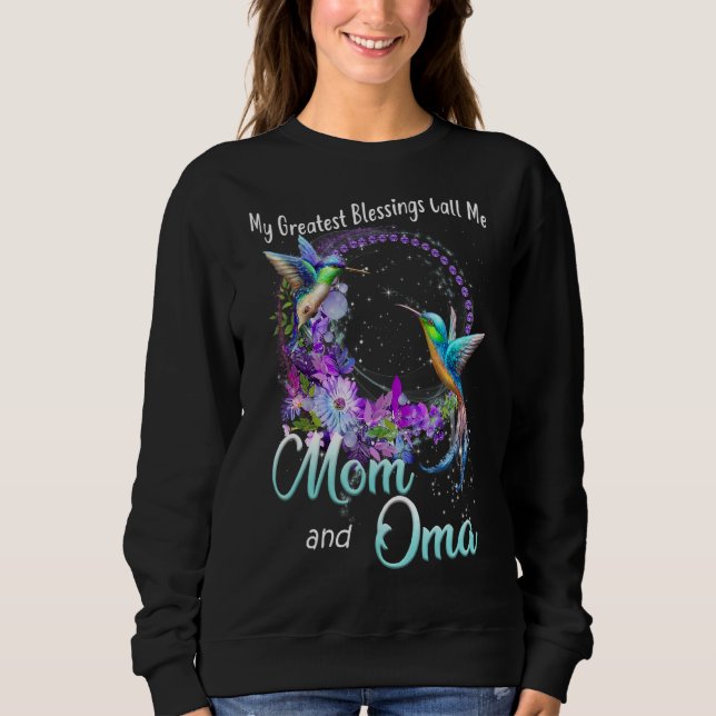 Camiseta Minhas Maiores Bênçãos Me Chamam Mãe E Oma Humming (Frente)