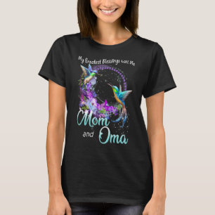Camiseta Minhas Maiores Bênçãos Me Chamam Mãe E Oma Humming