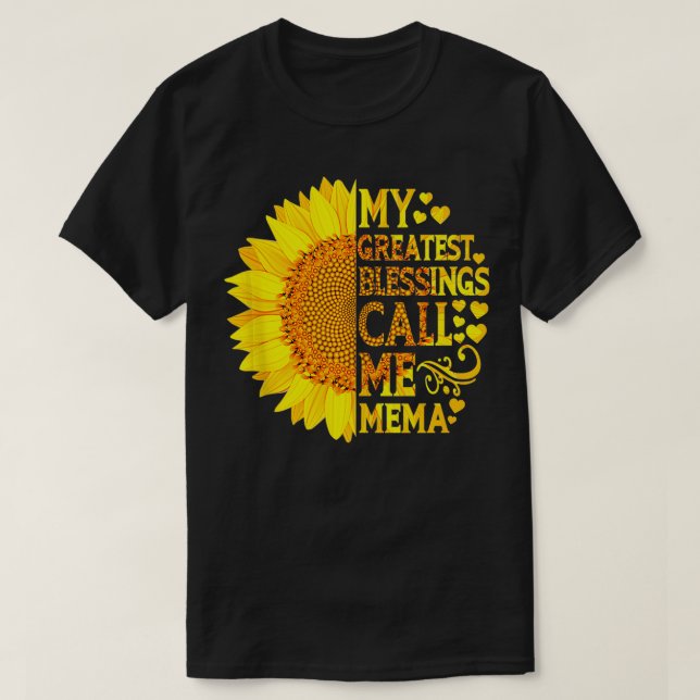 Camiseta Minhas Maiores Bênçãos Me Chamam Mães Engraçadas (Frente do Design)