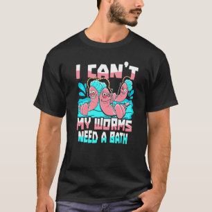Camiseta Minhas Minhocas Precisam De Um Banho Vara De Pesca