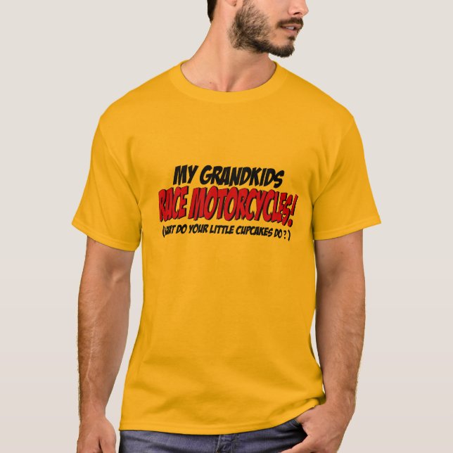 Camiseta Minhas motocicletas da raça dos netos… (Frente)
