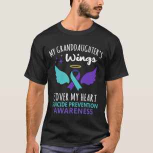 Camiseta Minhas netas Wings Cobrir Coração Suicídio Awaren