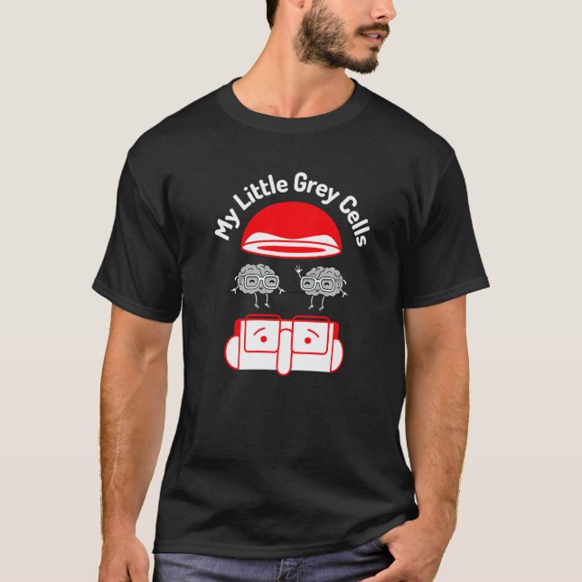 Camiseta Minhas Pequenas Células Cinzentas Cérebro Gênio Ne (Frente)