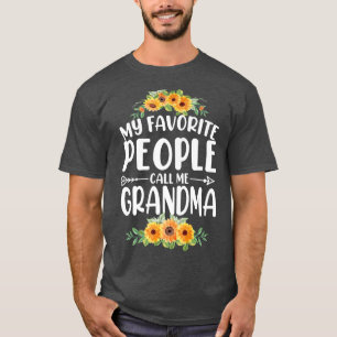 Camiseta Minhas Pessoas Favoritas Me Chamam De Avó Girassol