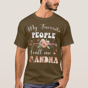 Camiseta Minhas Pessoas Favoritas Me Chamam De Avó Mulheres