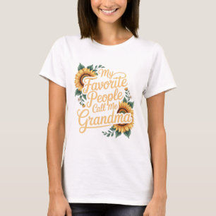Camiseta Minhas Pessoas Favoritas Me Chamam de Vovó Dia das