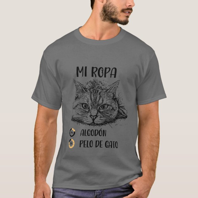 Camiseta MINHAS ROUPAS 20ALGODÃO 80GATO TEM presente (Frente)
