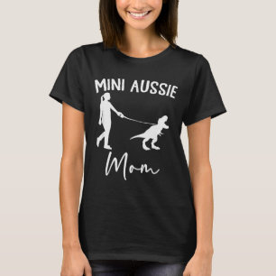 Camiseta Mini Aussie Mãe Cachorro Pastor Australiano Dinoss