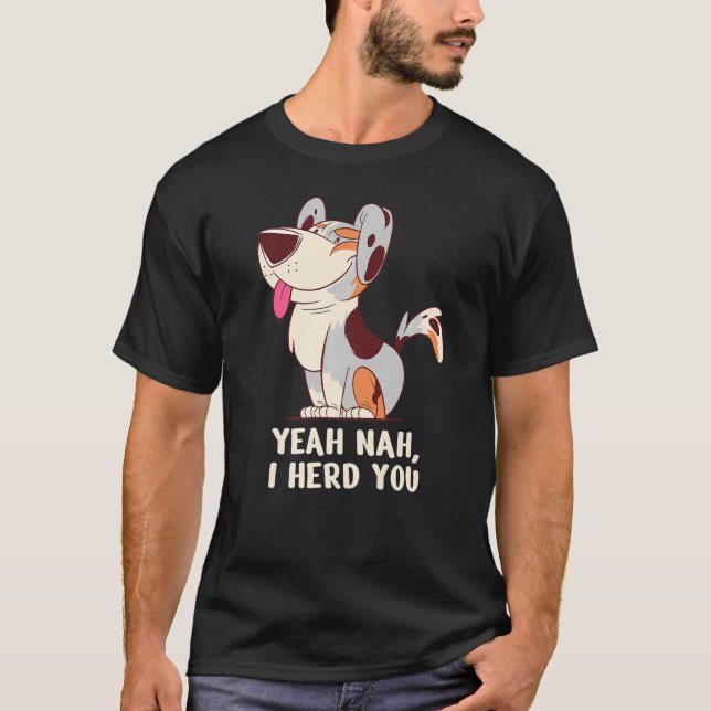 Camiseta Mini Aussie Shepherd Dog Sim Não Eu Te Comprei (Frente)