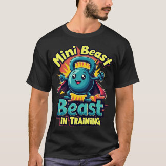 Camiseta Mini Besta em Treinamento: Cute Kettlebell Super-h