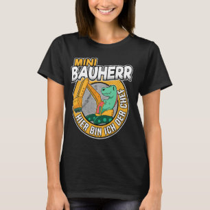 Camiseta Mini Builder Dino Digger Construction Machines Con