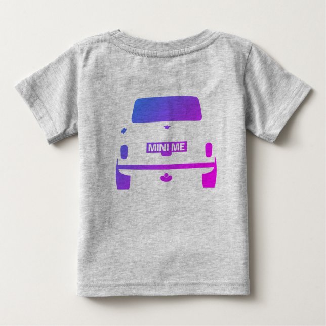 Camiseta Mini carro britânico icónico clássico de Austin (Verso)
