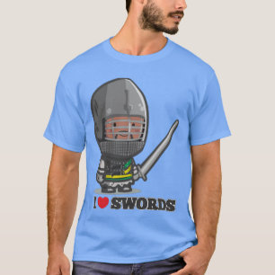 Camiseta Mini Cavaleiro Eu amo espadas amigos