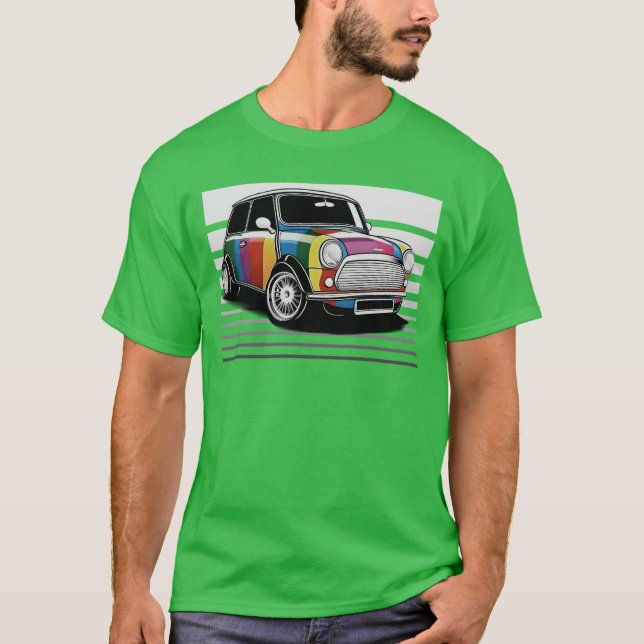 Camiseta MINI Cooper Versão Orgulho 2 engraçado (Frente)