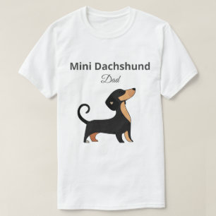 Camiseta Mini Dachshund Pai Presente para Donos de