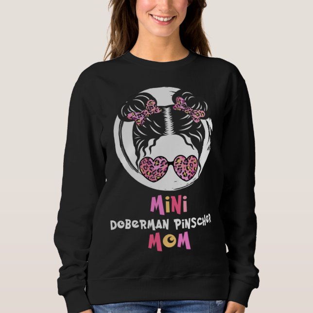 Camiseta Mini Doberman Pinscher Mom little girl cute (Frente)