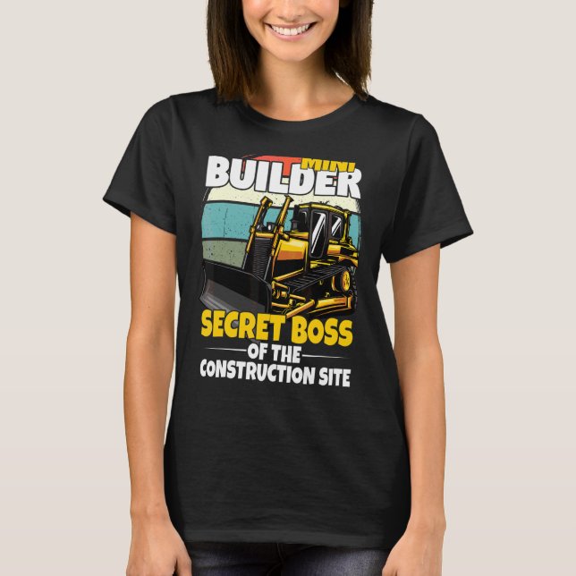Camiseta Mini Escada De Construção Para Crianças Com Escava (Frente)
