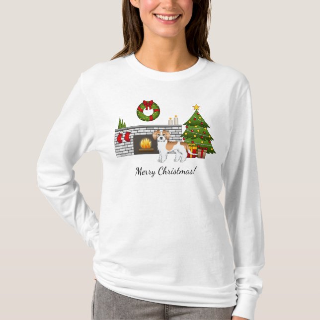 Camiseta Mini Goldendoodle Dourado e Branco - Quarto de Nat (Frente)