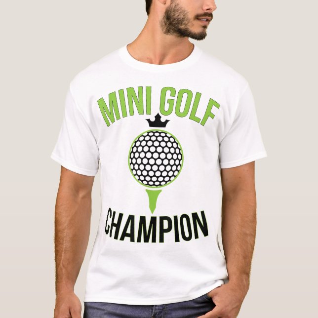 Camiseta Mini Golf Miniatura Campeão de Golfe Funny Golfer (Frente)