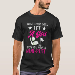 Camiseta Mini Golfe Engraçado Se Move Sobre Meninos Deixe U
