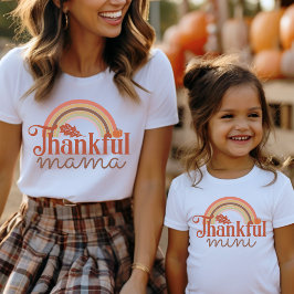 Camiseta Mini Mamãe Laranja e Mim Correspondendo
