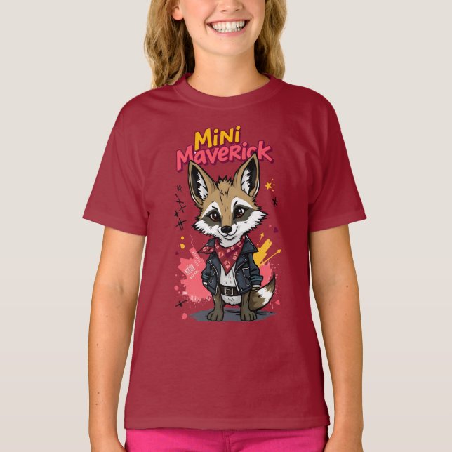 Camiseta Mini Maverick Cool Rebel Coyote Playground Punk  (Frente)