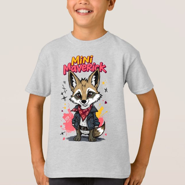 Camiseta Mini Maverick Cool Rebel Coyote Playground Punk  (Frente)
