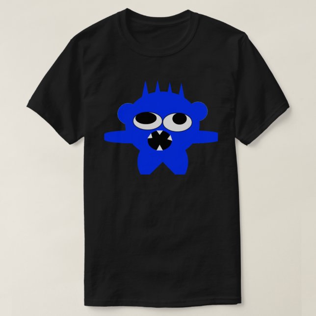 Camiseta Mini Monstro Azul da Skullnskin com Desig (Frente do Design)