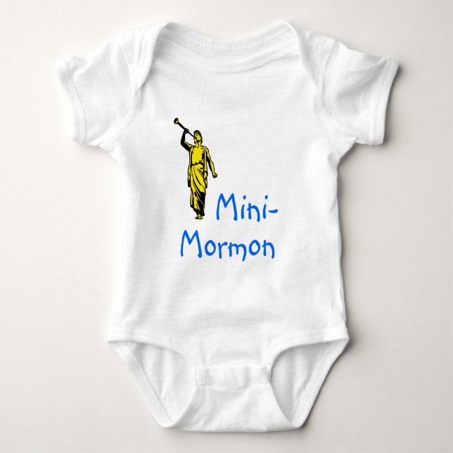 Camiseta Mini-Mormon, bebê, lds, mormon, presentes dos lds (Frente)
