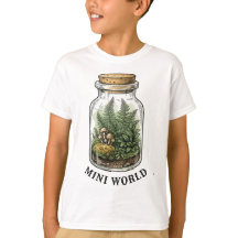 Mini Mundo Terrário Gráfico Botânico Vintage