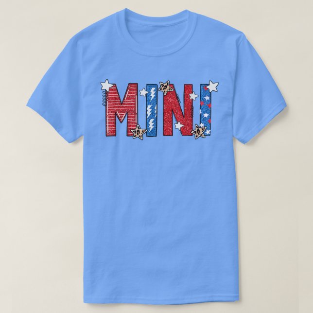 Camiseta Mini Red White e Blue Avó 4  (Frente do Design)