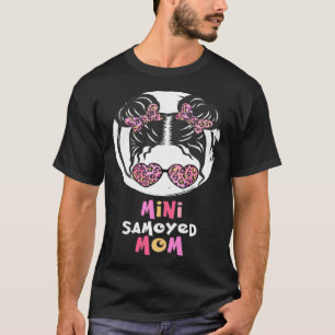 Camiseta Mini Samoyed Mamãe cachorro Samoyed menina fofa