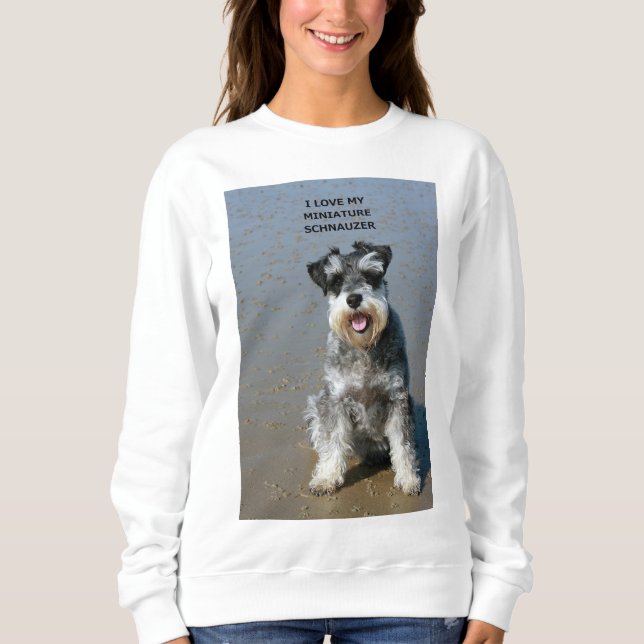 Camiseta mini schnauzer-love w pic (Frente)