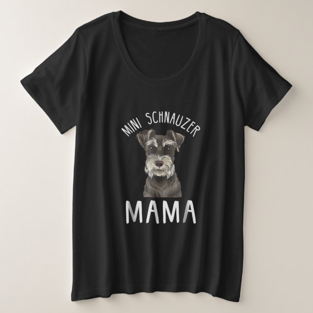 Camiseta Mini Schnauzer Mãe Shirt Mini Schnauzer Mama (Frente do Design)