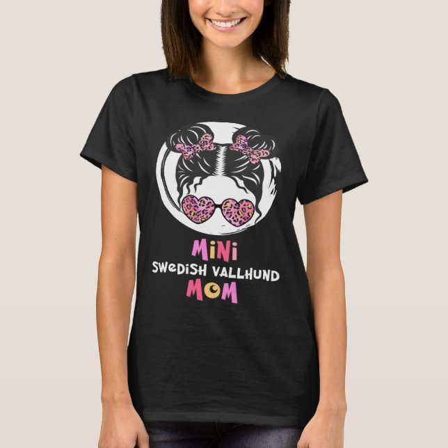 Camiseta Mini Swedish Vallhund Mom Swedish Vallhund dog gir (Frente)