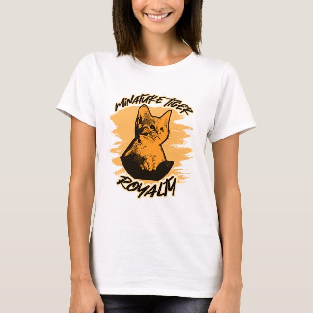 Camiseta Mini Tiger Royalty Felny Feline Humor de Gato (Frente)