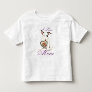 Camiseta Miniatura Bull Terrier Heart Mãe
