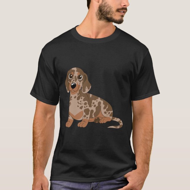 Camiseta Miniatura Dachshund Dapple (Frente)