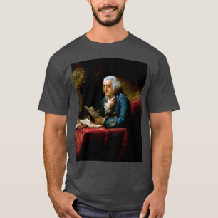 Camiseta Miniatura do Retrato, Benjamin Franklin Pai Fundad