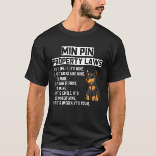 Camiseta Miniatura Pinscher Propriedade Leia Cachorro Engra