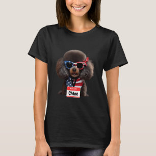 Camiseta Miniatura Poodle Dog Chloes Mulheres Crianças Garo