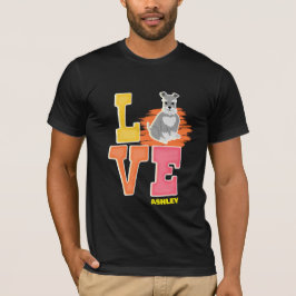Camiseta Miniatura Schnauzer ama cores bonitas
