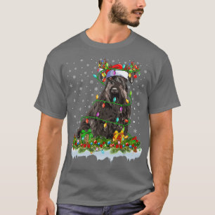 Camiseta Miniatura Schnauzer Cachorro Santa Hat Reindeer Ch