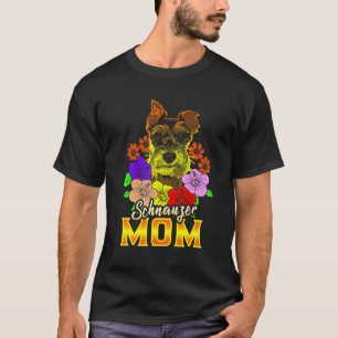 Camiseta Miniatura Schnauzer Cães Mulheres Cachorros Schnau