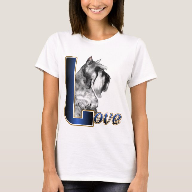 Camiseta Miniatura Schnauzer LOVE (Frente)