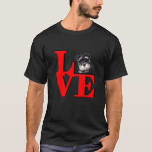 Camiseta Miniatura Schnauzer Love Park Eu amo meu cachorro